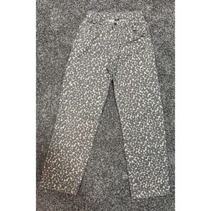 Wild Fable Women's Leopard Print High Rise Straight Leg Jean Pants Size XXS